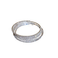 Elegant Multi Layer Faux Pearl Rhinestone Fabric Stretch Bangle view 5