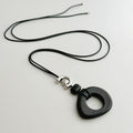 Vintage Resin Geometric Circle Triangle Ethnic Style Sweater Necklace For Women view 4