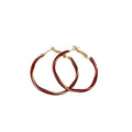 Chic Alloy Red Enamel Twisted Hoop Earrings With Silver Posts Korean Geometric Jewelry view 5