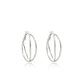 Elegant Minimalist Alloy Double Layer Crossed Hoop Ear Cuffs for Women Fashion Commuter Earrings view 5