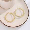 Elegant Minimalist Alloy Double Layer Crossed Hoop Ear Cuffs for Women Fashion Commuter Earrings view 4