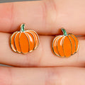 Realistic Pumpkin Stud Earrings For Christmas And Halloween, Fashion Festival Gift Ear Jewelry view 3