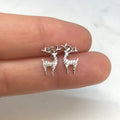 Cute Deer Stud Earrings For Women, Micro Inlaid Christmas Fashion Earrings, Delicate Festival Gift Jewelry view 5