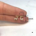 Cute Deer Stud Earrings For Women, Micro Inlaid Christmas Fashion Earrings, Delicate Festival Gift Jewelry view 4