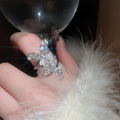 Full Rhinestone Butterfly Wrap Ring For Women view 1