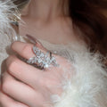 Full Rhinestone Butterfly Wrap Ring For Women view 3