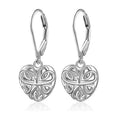Bohemian Heart Huggie Earrings For Women, Textured Solid Color Fashion Design Drop Ear Jewelry view 1