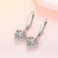 Bohemian Heart Huggie Earrings For Women, Textured Solid Color Fashion Design Drop Ear Jewelry view 3