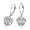 Bohemian Heart Huggie Earrings For Women, Textured Solid Color Fashion Design Drop Ear Jewelry view 2