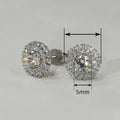 Light Luxury Sunflower Stud Earrings For Women, Geometric Sparkling Micro Paved Fashion Ear Jewelry view 4