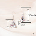 Colorful Christmas Tree Drop Earrings For Women With Micro Paved Festive Holiday Jewelry view 4