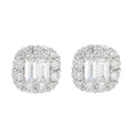 Sparkling Zircon Inlaid Geometric Stud Earrings For Women, Light Luxury Wedding Banquet Jewelry view 2