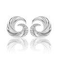 Wave Stud Earrings For Women, Trendy Micro Inlaid Zircon European Style Fashion Ear Jewelry view 5