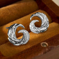 Wave Stud Earrings For Women, Trendy Micro Inlaid Zircon European Style Fashion Ear Jewelry view 2