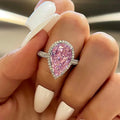 Women's Luxury Zircon Inlaid Sparkling Ring, Fashion Engagement Wedding Jewelry Gift view 2