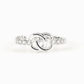 Minimalist Micro Inlaid Ring For Women, Shiny European Korean Style Buckle Gift Jewelry view 5