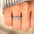 Minimalist Micro Inlaid Ring For Women, Shiny European Korean Style Buckle Gift Jewelry view 1