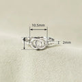 Minimalist Micro Inlaid Ring For Women, Shiny European Korean Style Buckle Gift Jewelry view 4