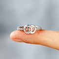 Minimalist Micro Inlaid Ring For Women, Shiny European Korean Style Buckle Gift Jewelry view 2
