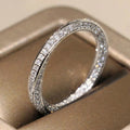 European American Classic Micro Inlaid Zircon Engagement Ring For Women Fashion Jewelry view 2