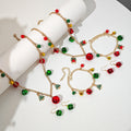Luxury Christmas Bell And Tree Enamel Alloy Jingle Charm Red Green Holiday Jewelry Drop Earrings view 1