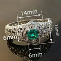 Luxury Four Prong Inlaid Ring For Women, Sparkling Elegant Banquet Finger Ring Fashion Jewelry view 4