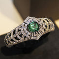 Luxury Four Prong Inlaid Ring For Women, Sparkling Elegant Banquet Finger Ring Fashion Jewelry view 3