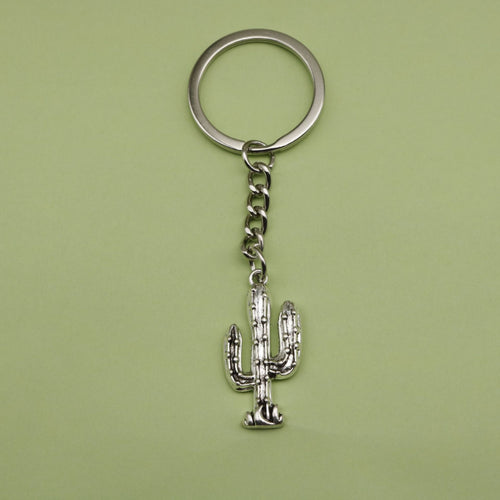 Metal Cactus Keychain Bag Charm Gift