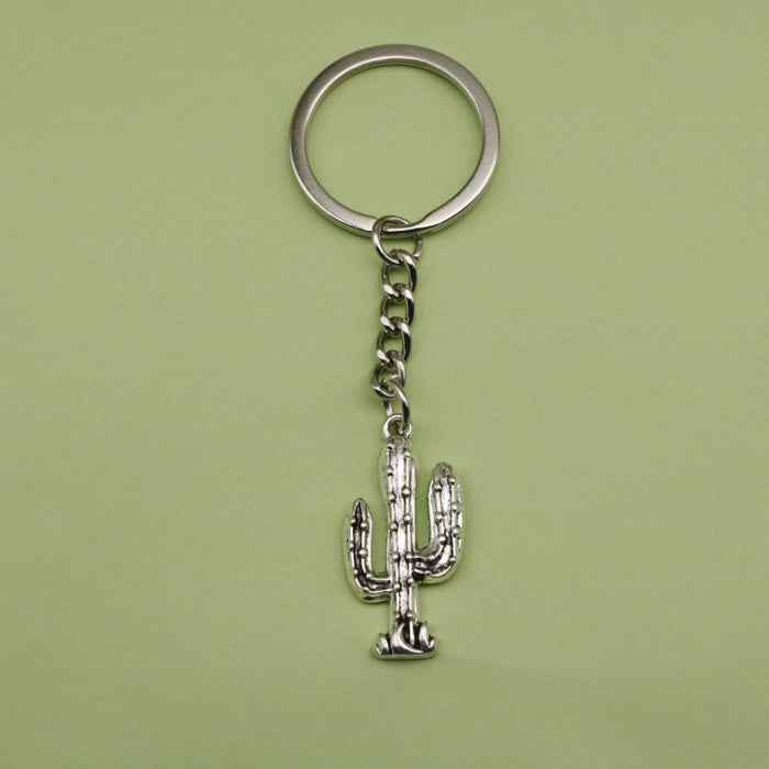 Metal Cactus Keychain Bag Charm Gift