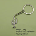 Metal Cactus Keychain Bag Charm Gift view 2