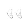 Korean Light Luxury Alloy Hollow Heart Spiral Hoop Earrings For Women Minimalist Faceted Ripple Earrings view 5