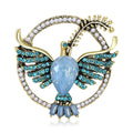 Alloy Rhinestone Peace Dove Brooch Cartoon Lapel Pin For Suits view 5