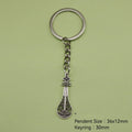 Zinc Alloy Guitar Shape Keychain Bag Charm Gift view 2