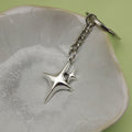 Zinc Alloy Four Point Star Keychain Bag Charm view 4