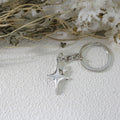 Zinc Alloy Four Point Star Keychain Bag Charm view 3