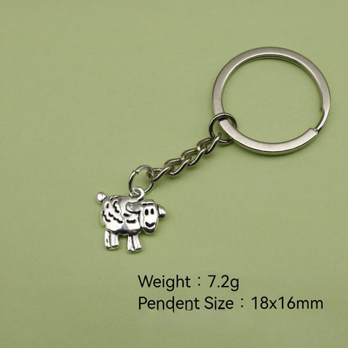 Zinc Alloy Sheep Keychain Bag Charm Gift Key Ring