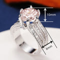 Luxury Full Cubic Zirconia Pave Ring For Women, Elegant Light Luxury Fashion Statement Finger Ring view 4