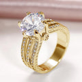 Luxury Full Cubic Zirconia Pave Ring For Women, Elegant Light Luxury Fashion Statement Finger Ring view 1