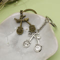 Metal Bicycle Keychain Bag Charm Gift view 4