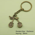 Metal Bicycle Keychain Bag Charm Gift view 2