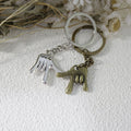 Metal I Love You Hand Gesture Keychain Couple Gift view 3
