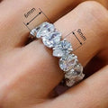 Fashion Sparkling Teardrop Inlaid Ring For Women, Light Luxury Engagement Jewelry view 4
