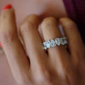 Fashion Sparkling Teardrop Inlaid Ring For Women, Light Luxury Engagement Jewelry view 2