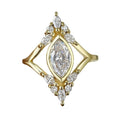 Marquise Geometric Ring For Women, Light Luxury Sparkling Band For Engagement Styling view 5