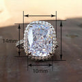 Luxury Sparkling Ring For Women With Four Prong Zircon Setting Banquet Wedding Jewelry view 4