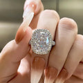 Luxury Sparkling Ring For Women With Four Prong Zircon Setting Banquet Wedding Jewelry view 2