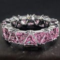 Luxury Titanium Zircon Full Pave Ring For Women, Party Birthday Gift Fashion Jewelry Accessory view 1