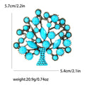 Alloy Turquoise Money Tree Brooch Pin For Suits And Lapels view 6