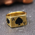 Unisex Playing Card Design Ring, European American Trendy Fashion Personality Jewelry view 4
