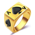 Unisex Playing Card Design Ring, European American Trendy Fashion Personality Jewelry view 1
